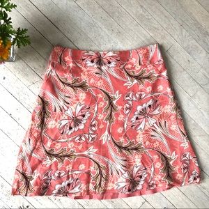 LOFT silk and linen EUC A-line skirt